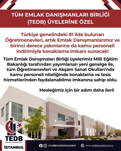 TEDB ÜYELERİNE ÖZEL