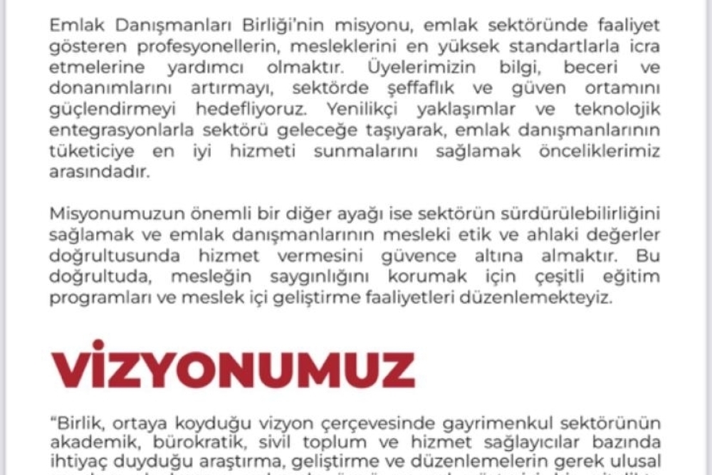 Misyonumıuz ve Vizyonumuz